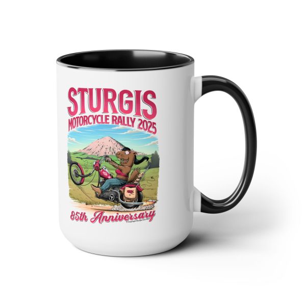 Sturgis 85th Prairie Dog Fink, Two-Tone Coffee Mug, 15oz - Image 7