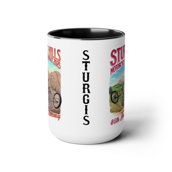 Sturgis 85th Prairie Dog Fink, Two-Tone Coffee Mug, 15oz - Image 6