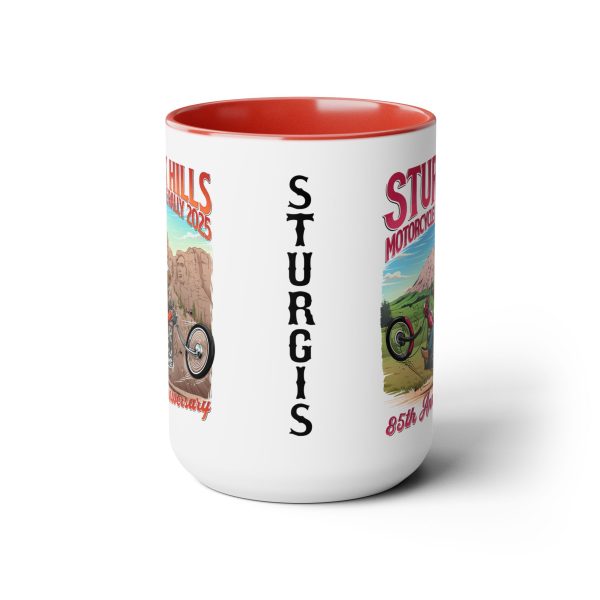 Sturgis 85th Prairie Dog Fink, Two-Tone Coffee Mug, 15oz - Image 2