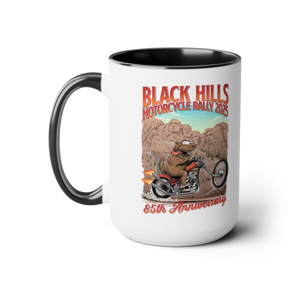 Sturgis 85th Prairie Dog Fink, Two-Tone Coffee Mug, 15oz - Image 5
