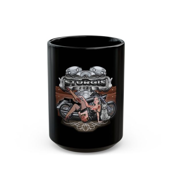 2026 Sturgis Rally 86th Anniversary, Silver Fox Pinup Girl, Coffee Mug, 11oz or 15oz - Image 3