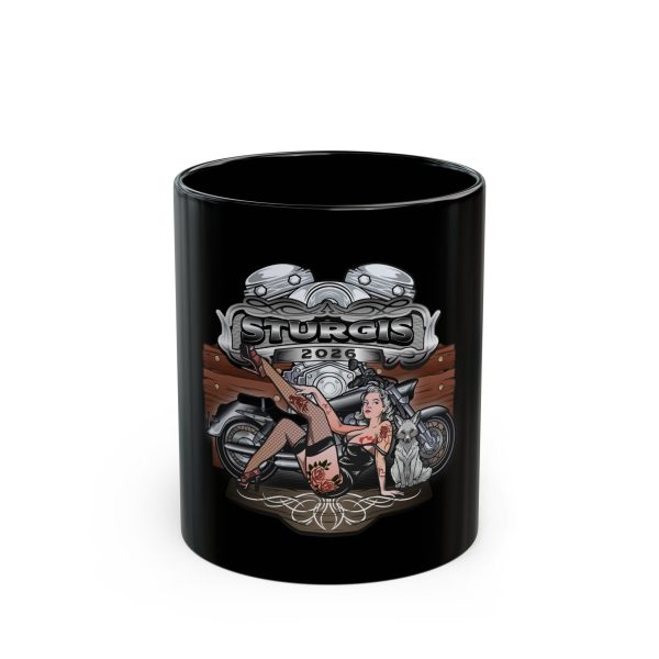 2026 Sturgis Rally 86th Anniversary, Silver Fox Pinup Girl, Coffee Mug, 11oz or 15oz