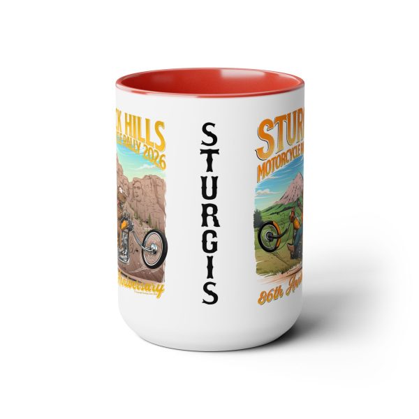 2026 Sturgis 86th Prairie Dog Fink, Two-Tone Coffee Mug, 15oz - Image 2
