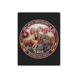 86th Blonde PinUp Girl, Sturgis Rally Metal Art Sign, 2026 Anniversary Sign, Man Cave
