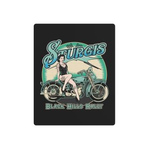 86th Brunette PinUp Girl, Sturgis Rally Metal Art Sign, 2026 Anniversary Sign, Man Cave