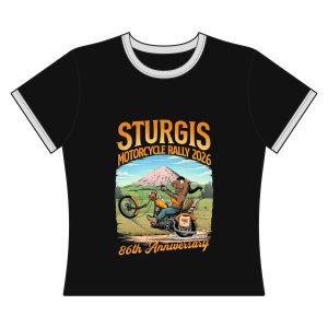 Sturgis Rally, 2026, 86th Anniversary - Lady's Ringer Tee