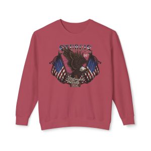 Sturgis Rally, 2026, 86th Anniversary, Eagle & Flag, Lady’s Lightweight Crewneck Sweatshirt, Longsleeve