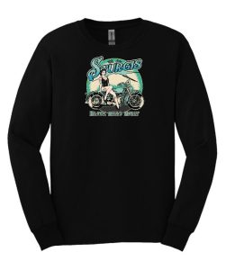 Sturgis Pinup Girl, brunette, long sleeve