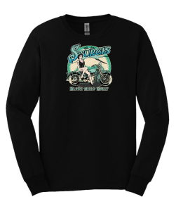 Sturgis Pinup Girl, brunette, long sleeve
