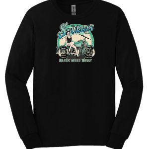 Sturgis Pinup Girl, brunette, long sleeve