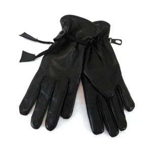 Vance Womens Black Soft Leather Lined Motorcycle Riding Gloves