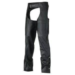 Vance Leather Unisex Black Zip-out Insulated Thermal Liner Biker Leather Motorcycle Chaps