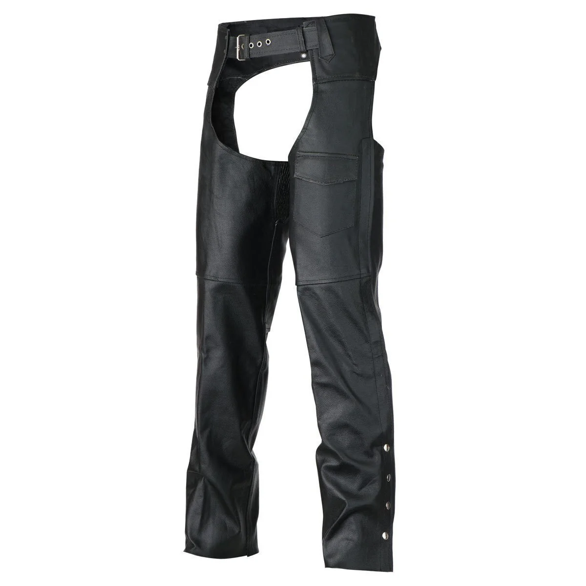 Vance Leather Unisex Black Zip-out Insulated Thermal Liner Biker Leather Motorcycle Chaps