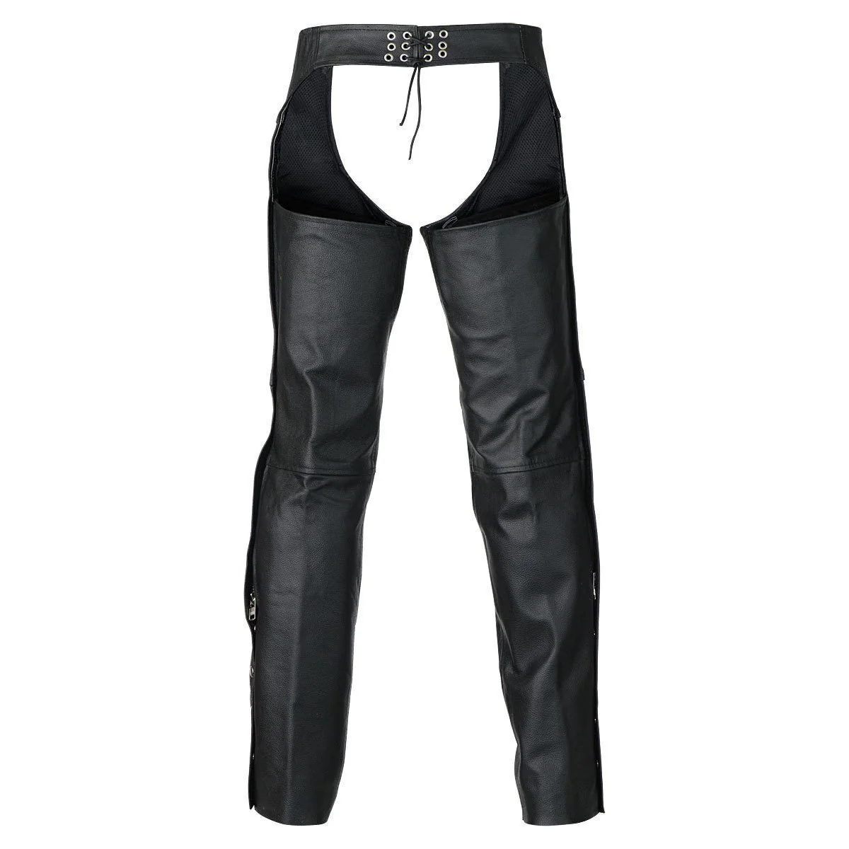 Vance Leather Unisex Black Zip-out Insulated Thermal Liner Biker Leather Motorcycle Chaps - Image 2