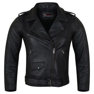 Vance Leather Ladies Premium Goatskin Classic Motorcycle Leather Jacket